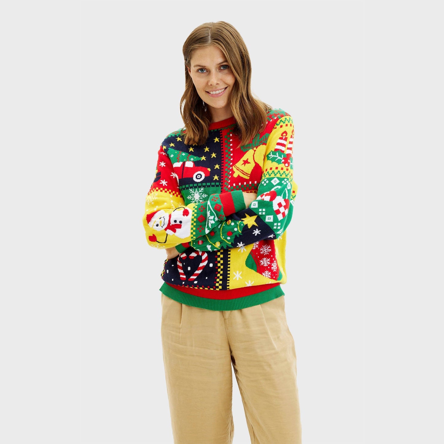 Velina Moda | The Patchwork Christmas Sweater Women