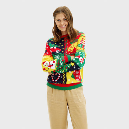 Velina Moda | The Patchwork Christmas Sweater Women