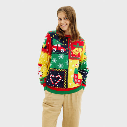 Velina Moda | The Patchwork Christmas Sweater Women