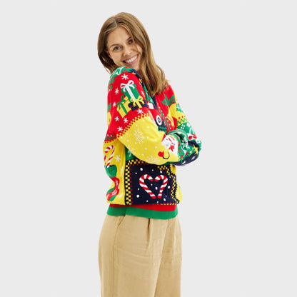 Velina Moda | The Patchwork Christmas Sweater Women