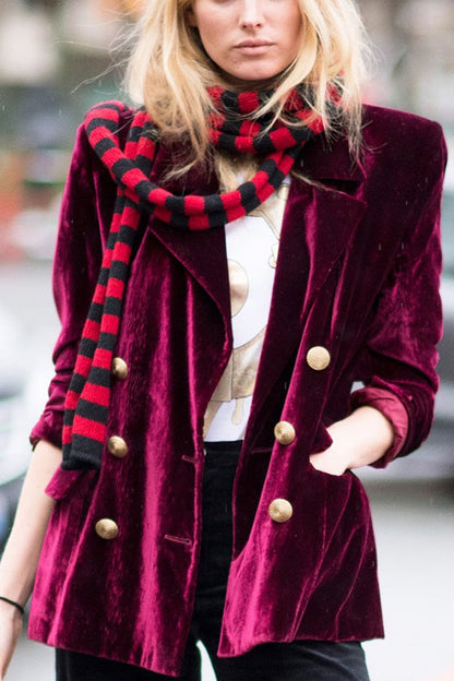 Velina Moda | Velvet Temperament Party Women's Blazer