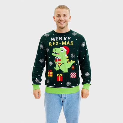 Velina Moda | Funny Dino Christmas Sweater Men