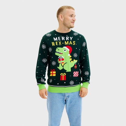 Velina Moda | Funny Dino Christmas Sweater Men