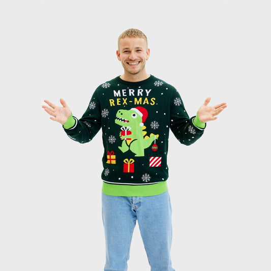 Velina Moda | Funny Dino Christmas Sweater Men