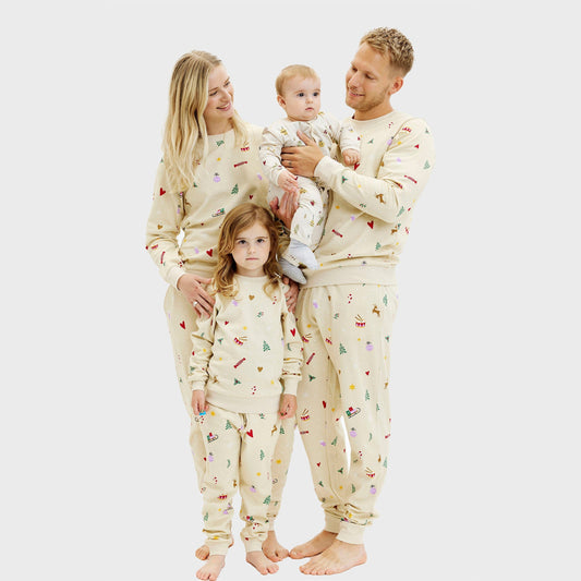 Velina Moda | Christmas Sweat Set Beige Women's