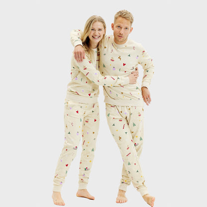 Velina Moda | Christmas sweatshirt set beige Men