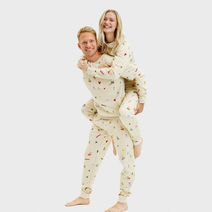 Velina Moda | Christmas sweatshirt set beige Men