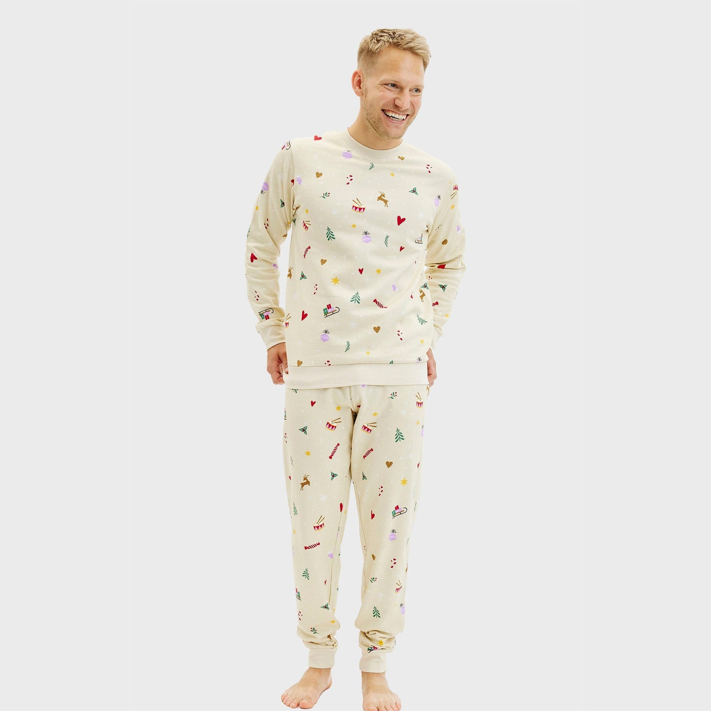 Velina Moda | Christmas sweatshirt set beige Men