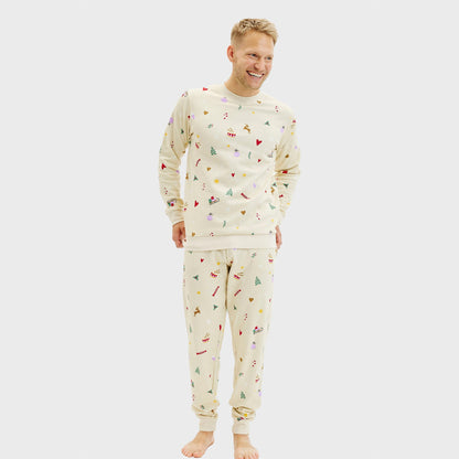 Velina Moda | Christmas sweatshirt set beige Men