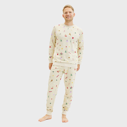 Velina Moda | Christmas sweatshirt set beige Men