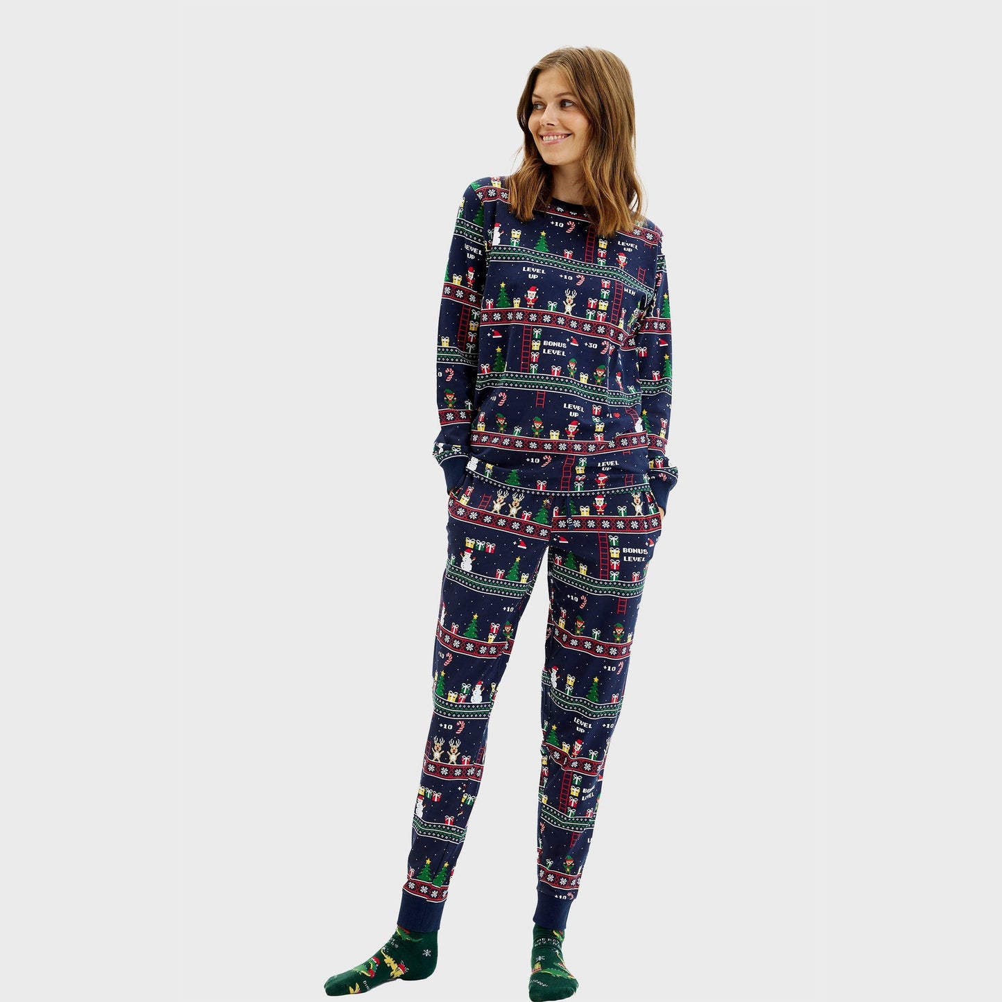 Velina Moda | Vintage Gamer Christmas Pajamas Women