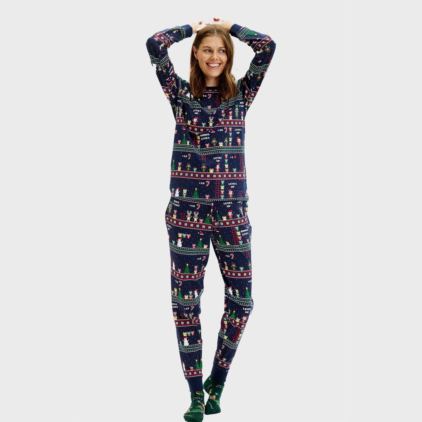 Velina Moda | Vintage Gamer Christmas Pajamas Women