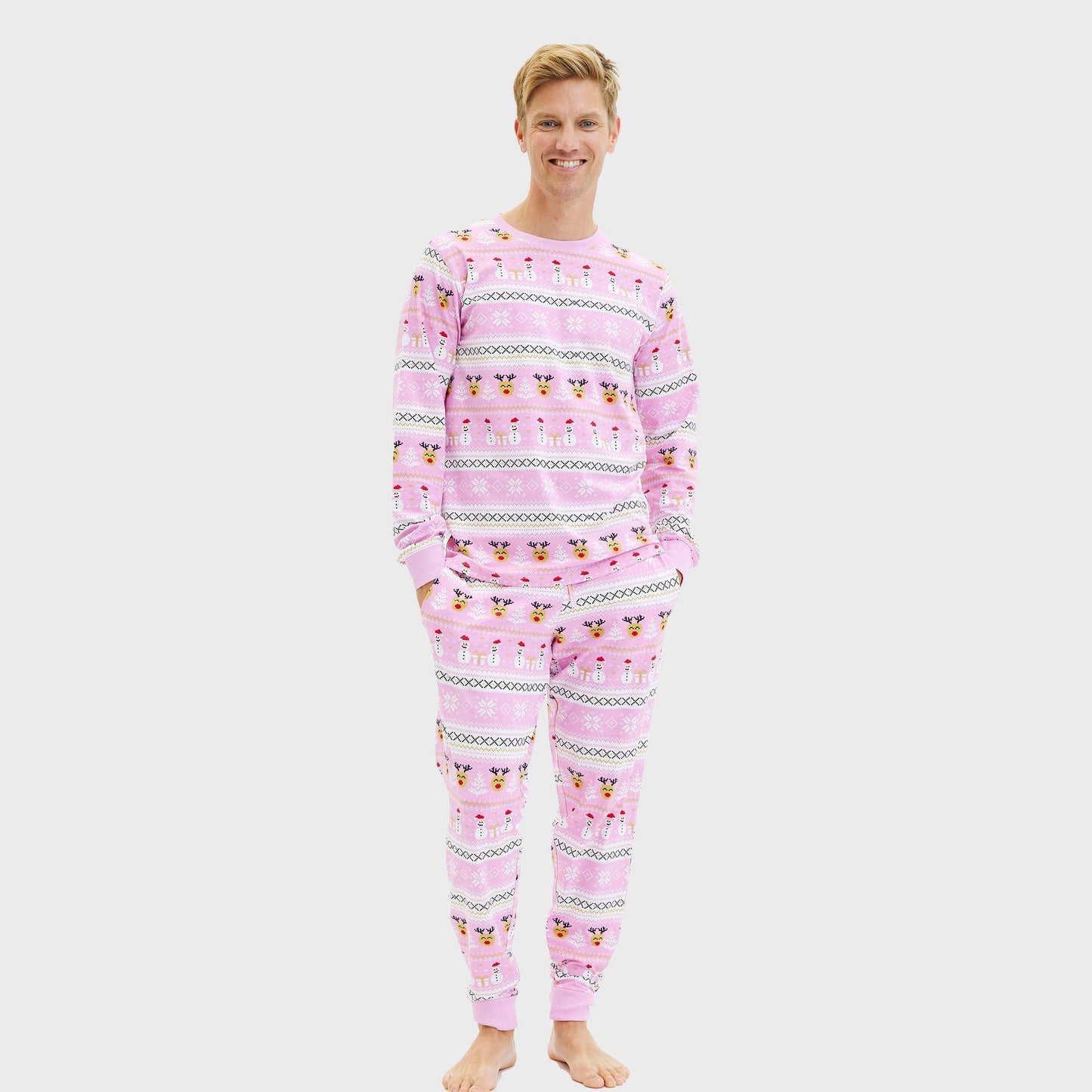 Velina Moda | Ultimate Christmas Pajama Pink Men's