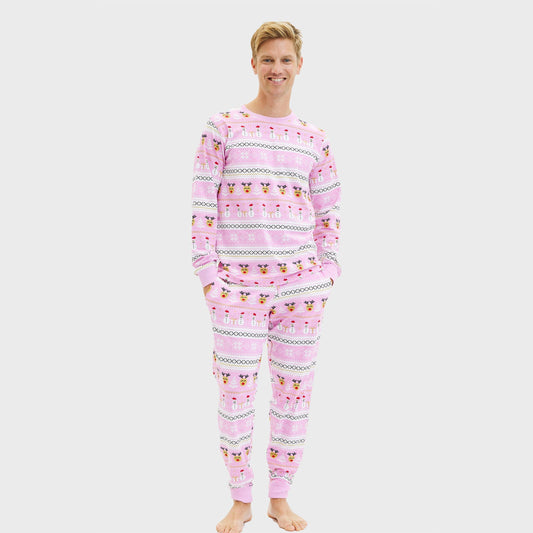 Velina Moda | Ultimate Christmas Pajama Pink Men's