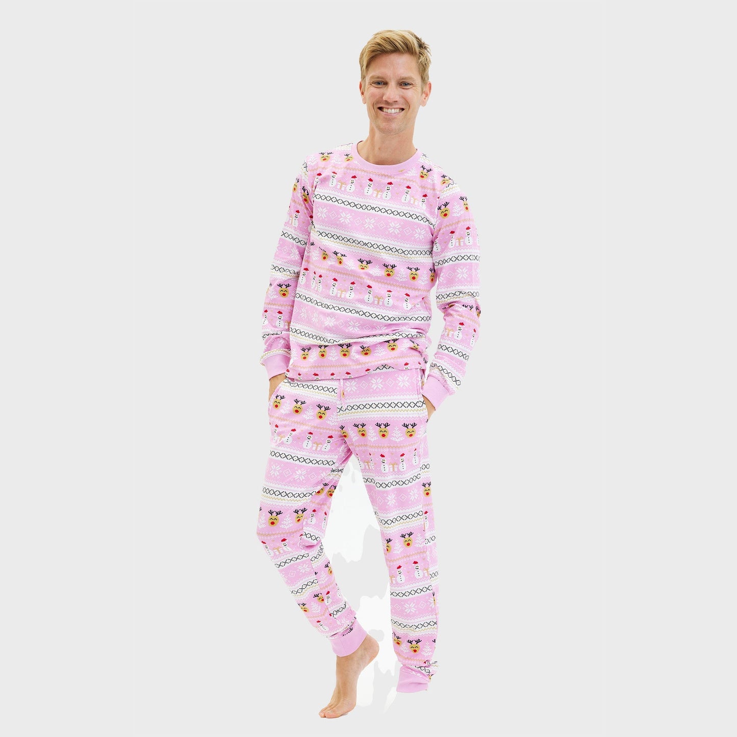 Velina Moda | Ultimate Christmas Pajama Pink Men's