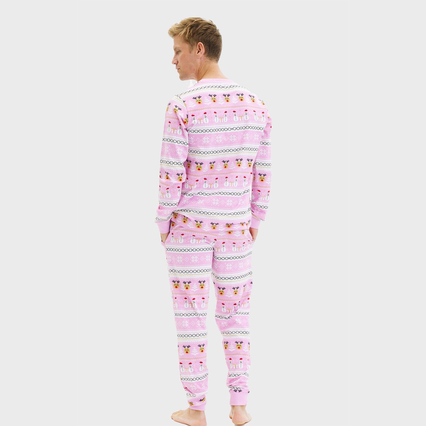 Velina Moda | Ultimate Christmas Pajama Pink Men's