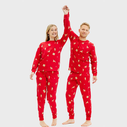 Velina Moda | Elegant red Christmas pajamas Men's