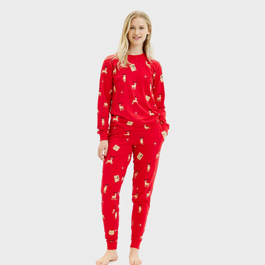 Velina Moda | Elegant red Christmas pajamas Women's