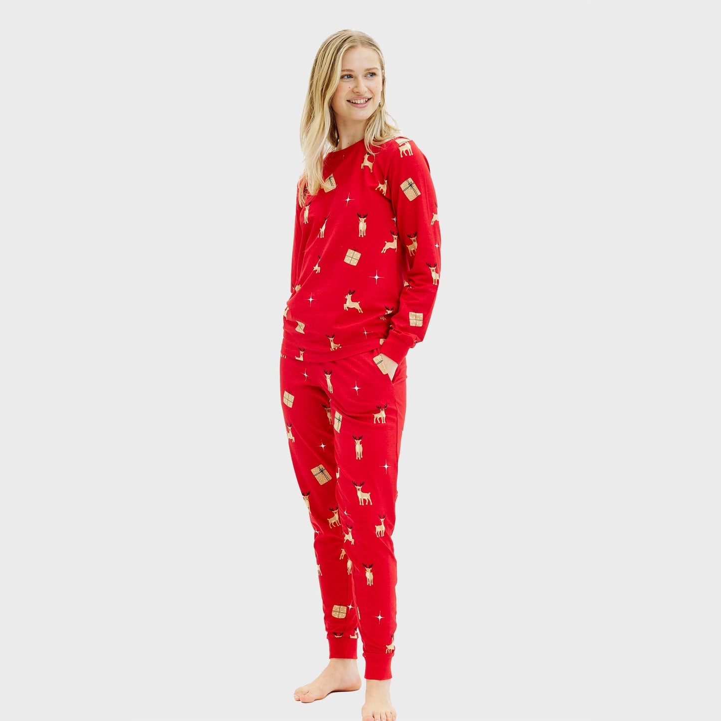 Velina Moda | Elegant red Christmas pajamas Women's