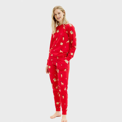 Velina Moda | Elegant red Christmas pajamas Women's