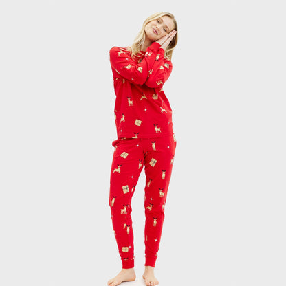 Velina Moda | Elegant red Christmas pajamas Women's
