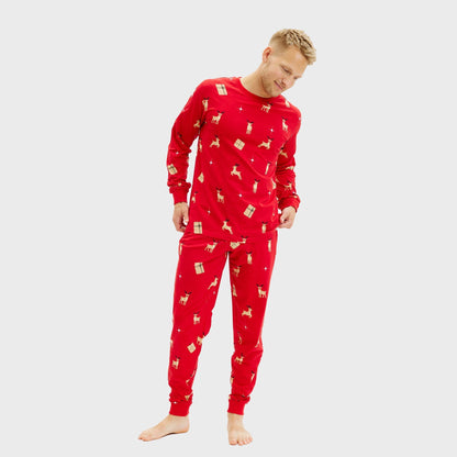 Velina Moda | Elegant red Christmas pajamas Men's