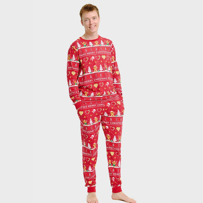 Velina Moda | Christmas Cookie Christmas Pajamas red Men