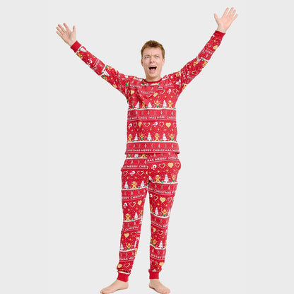 Velina Moda | Christmas Cookie Christmas Pajamas red Men