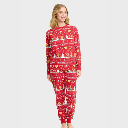 Velina Moda | Christmas Cookie Christmas Pajamas red Women