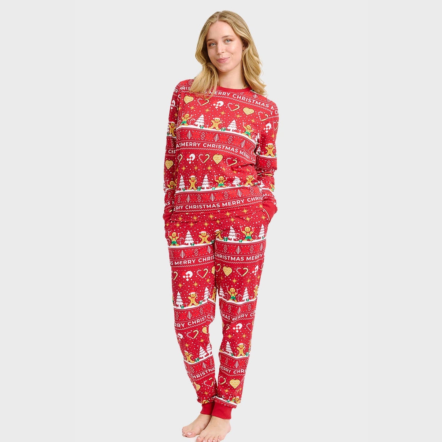 Velina Moda | Christmas Cookie Christmas Pajamas red Women