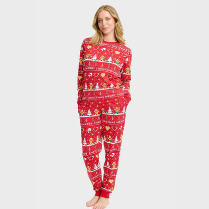 Velina Moda | Christmas Cookie Christmas Pajamas red Women