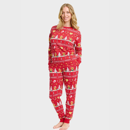 Velina Moda | Christmas Cookie Christmas Pajamas red Women