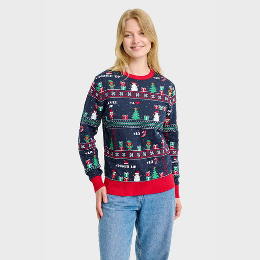 Velina Moda | Vintage Gaming Christmas Knit Sweater Women
