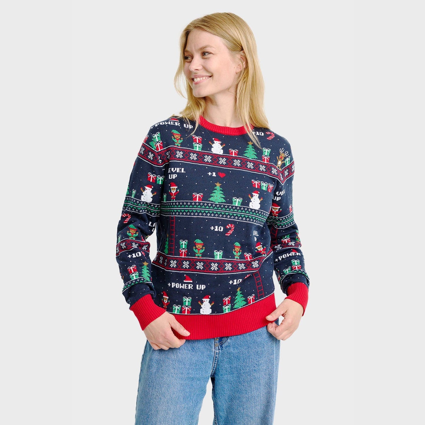 Velina Moda | Vintage Gaming Christmas Knit Sweater Women