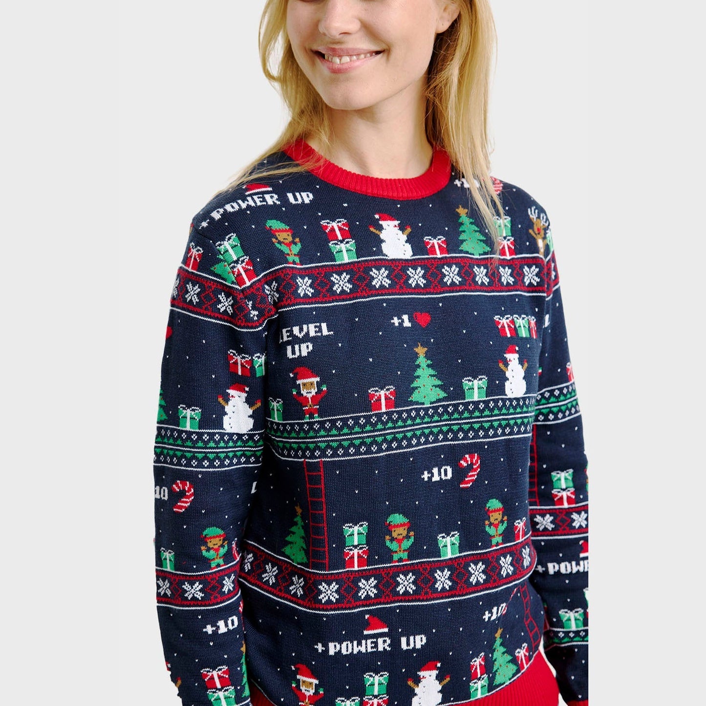 Velina Moda | Vintage Gaming Christmas Knit Sweater Women