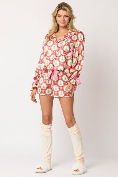 Velina Moda | Christmas Character Sprint Pajama Short Set