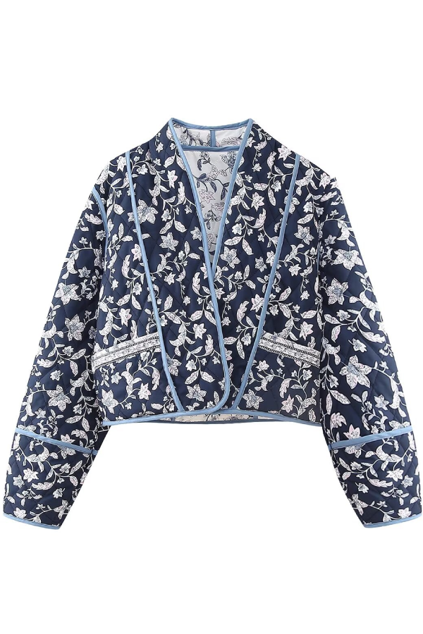Velina Moda | Collar Reversible Puffer Jacket In Cropped Form