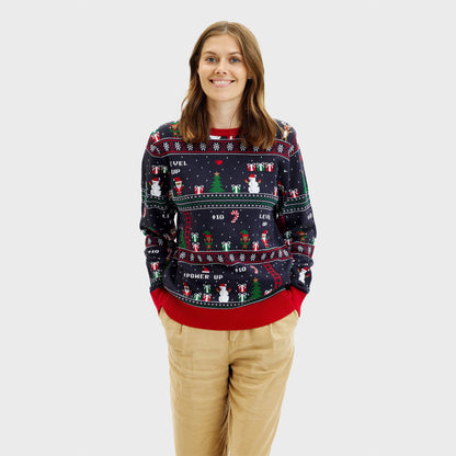 Velina Moda | Vintage Gamer Christmas Sweater Women's