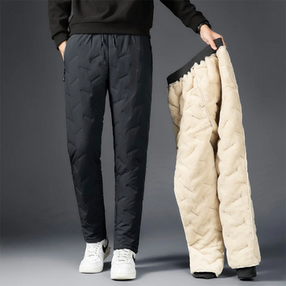Velina Moda | Men's Double Layer Pants - Fleece Lined & Stylish Design