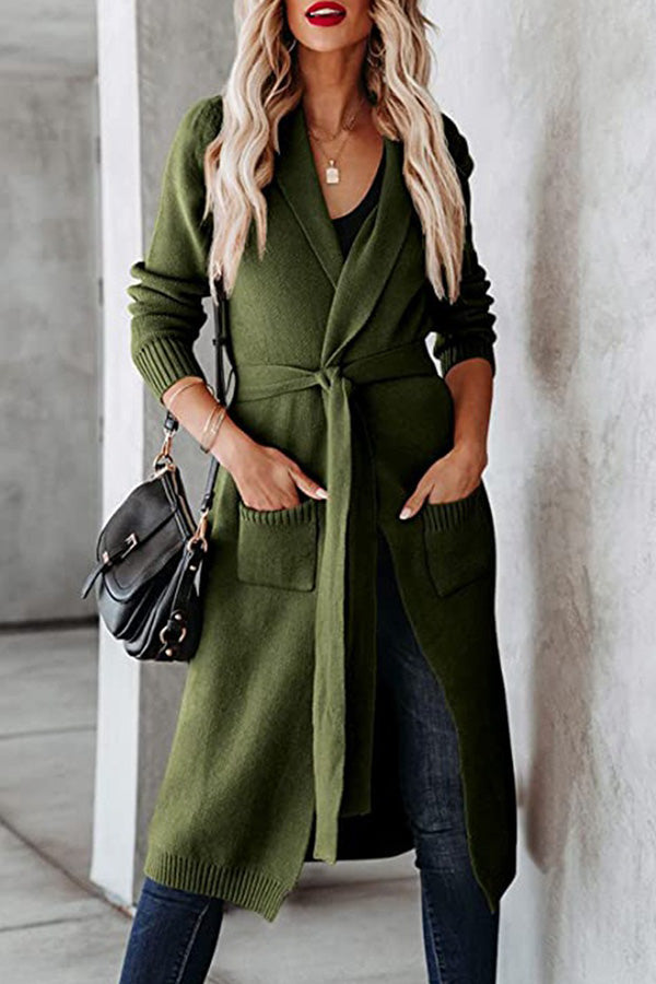 Velina Moda | Tie Lapel Cards Cardigan