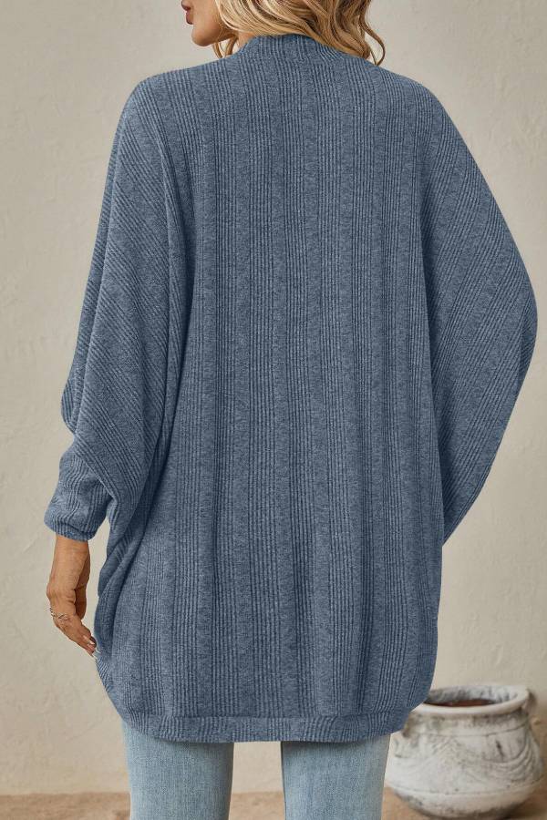 Velina Moda | Bat Sleeve Cardigan Loose Knit Jacket