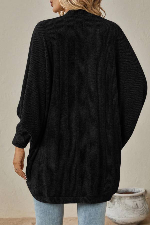 Velina Moda | Bat Sleeve Cardigan Loose Knit Jacket