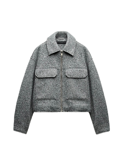 Velina Moda | Style Bouclé Gray Jacket