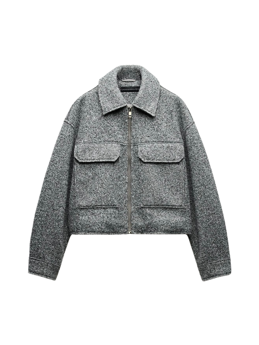 Velina Moda | Style Bouclé Gray Jacket