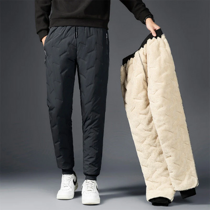 Velina Moda | Men's Double Layer Pants - Fleece Lined & Stylish Design