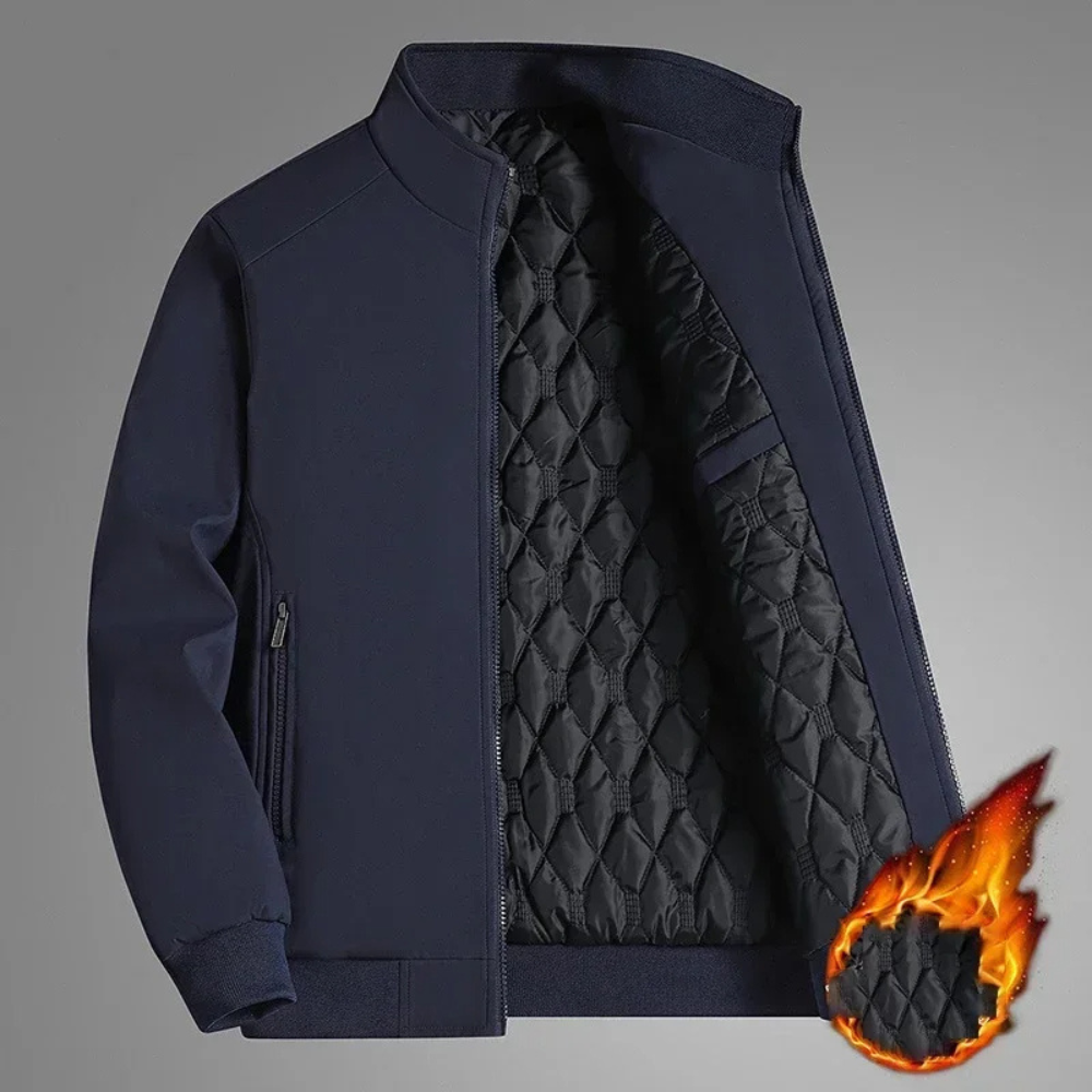 Velina Moda | Colorful Winter Jacket with Stand-Up Collar for Men - Stylish