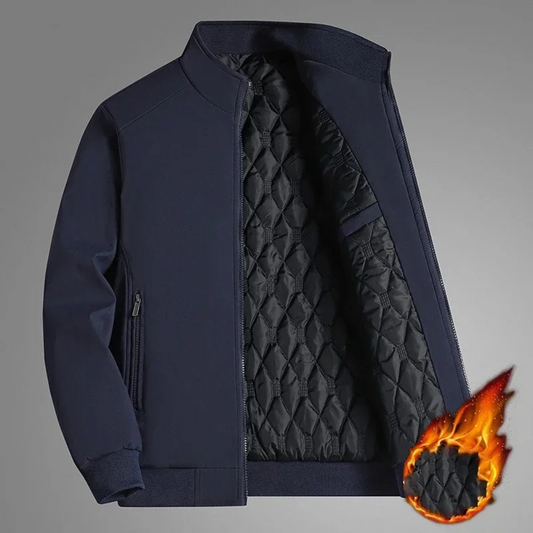 Velina Moda | Colorful Winter Jacket with Stand-Up Collar for Men - Stylish