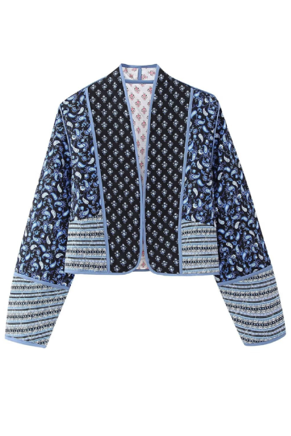 Velina Moda | Reversible Quilted Jacket with Matching Small Cotton Jacket