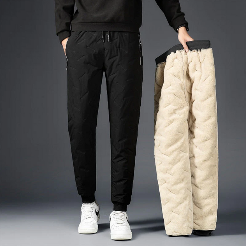 Velina Moda | Men's Double Layer Pants - Fleece Lined & Stylish Design