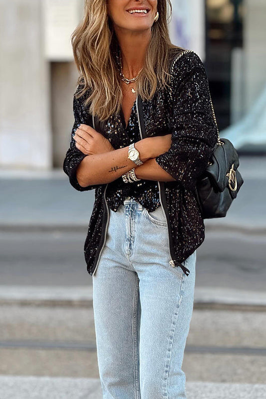 Velina Moda | Fashion Classic Sequin Jacket